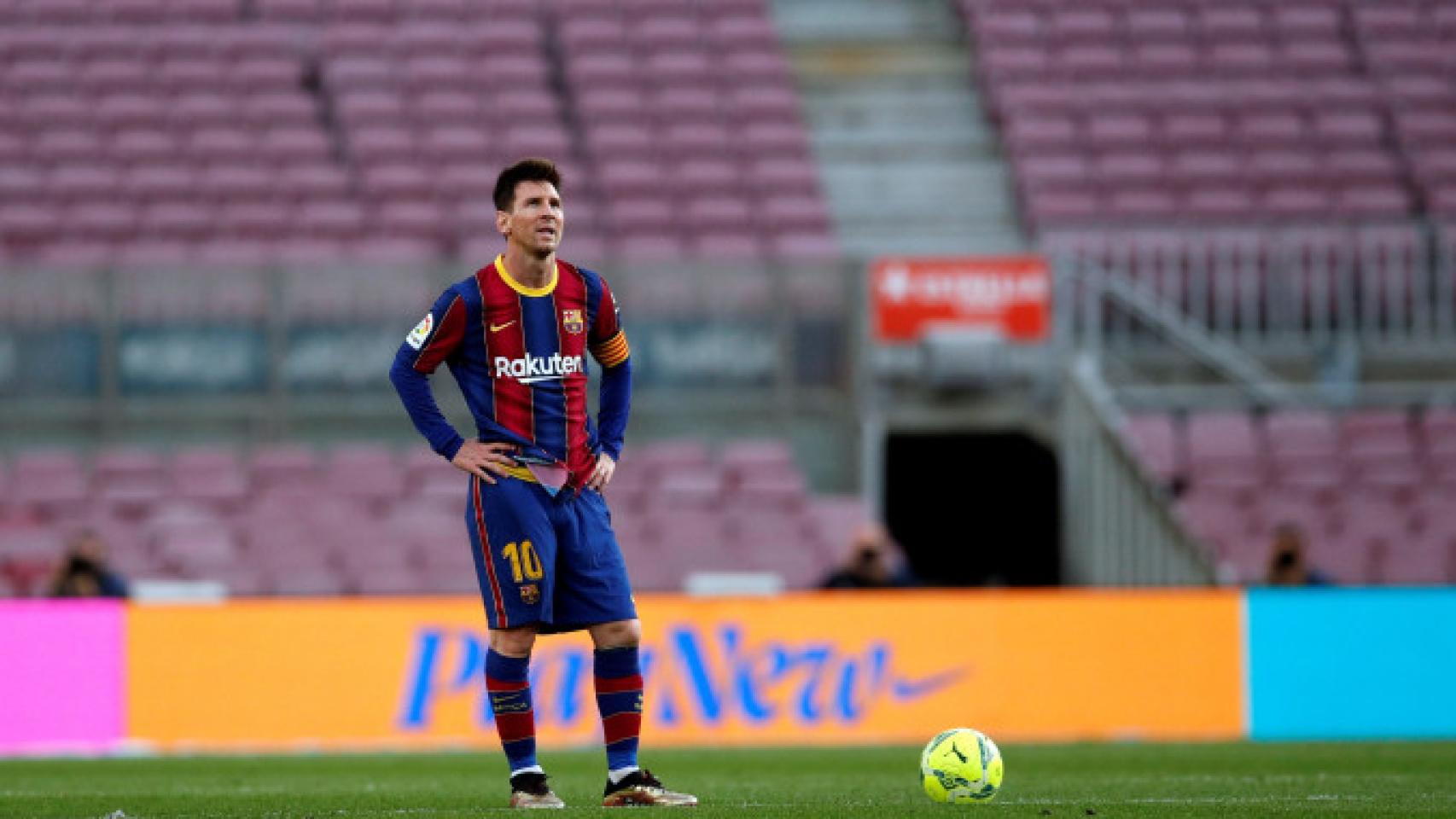 Leo Messi, durante su último partido con el Barça, ante el Celta de Vigo. / EFE