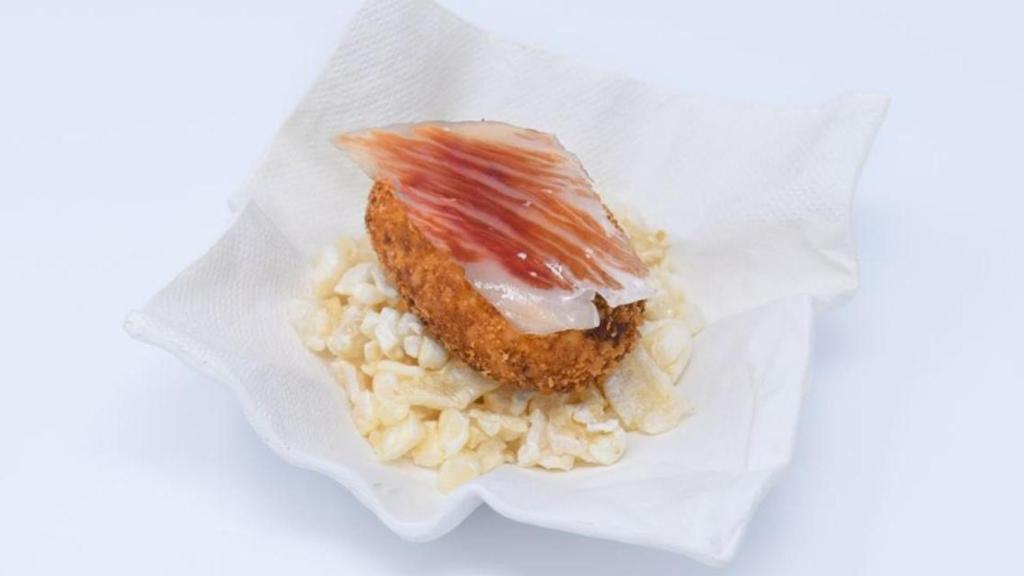 La croqueta ganadora del premio a 'La mejor croqueta de España' /TWITTER
