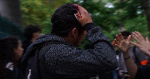 Carga de Mossos de Esquadra en los aledaños de Plaza de la Bonanova / GALA ESPÍN