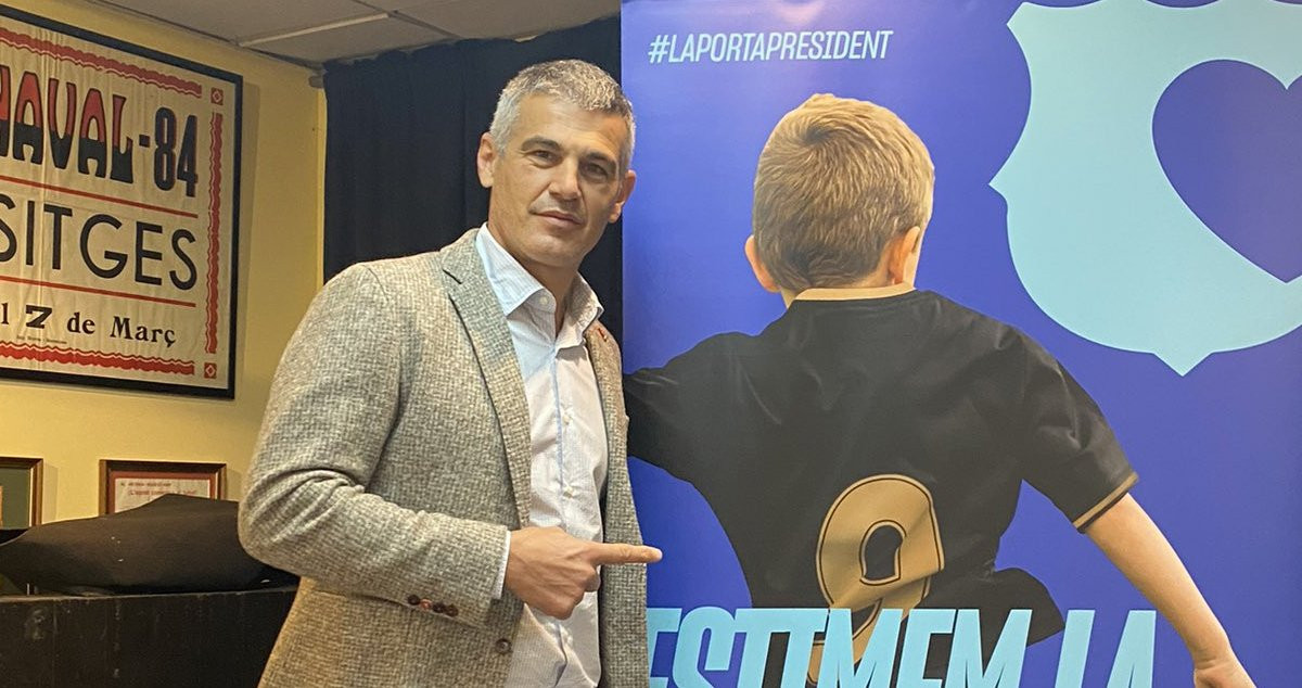 Enric Masip, durante la campaña de Joan Laporta / Redes