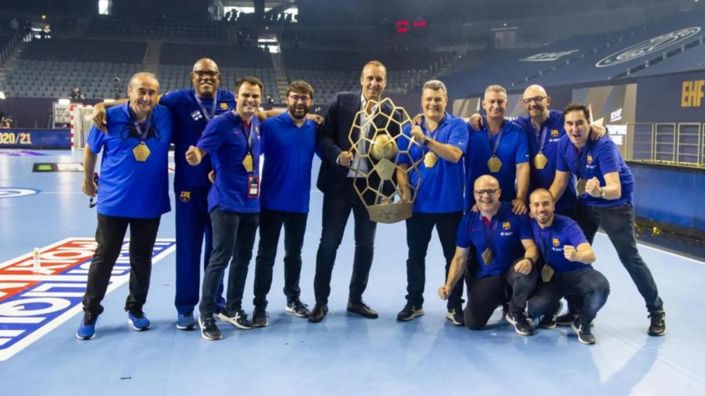 Barrufet y Pascual con la Champions League