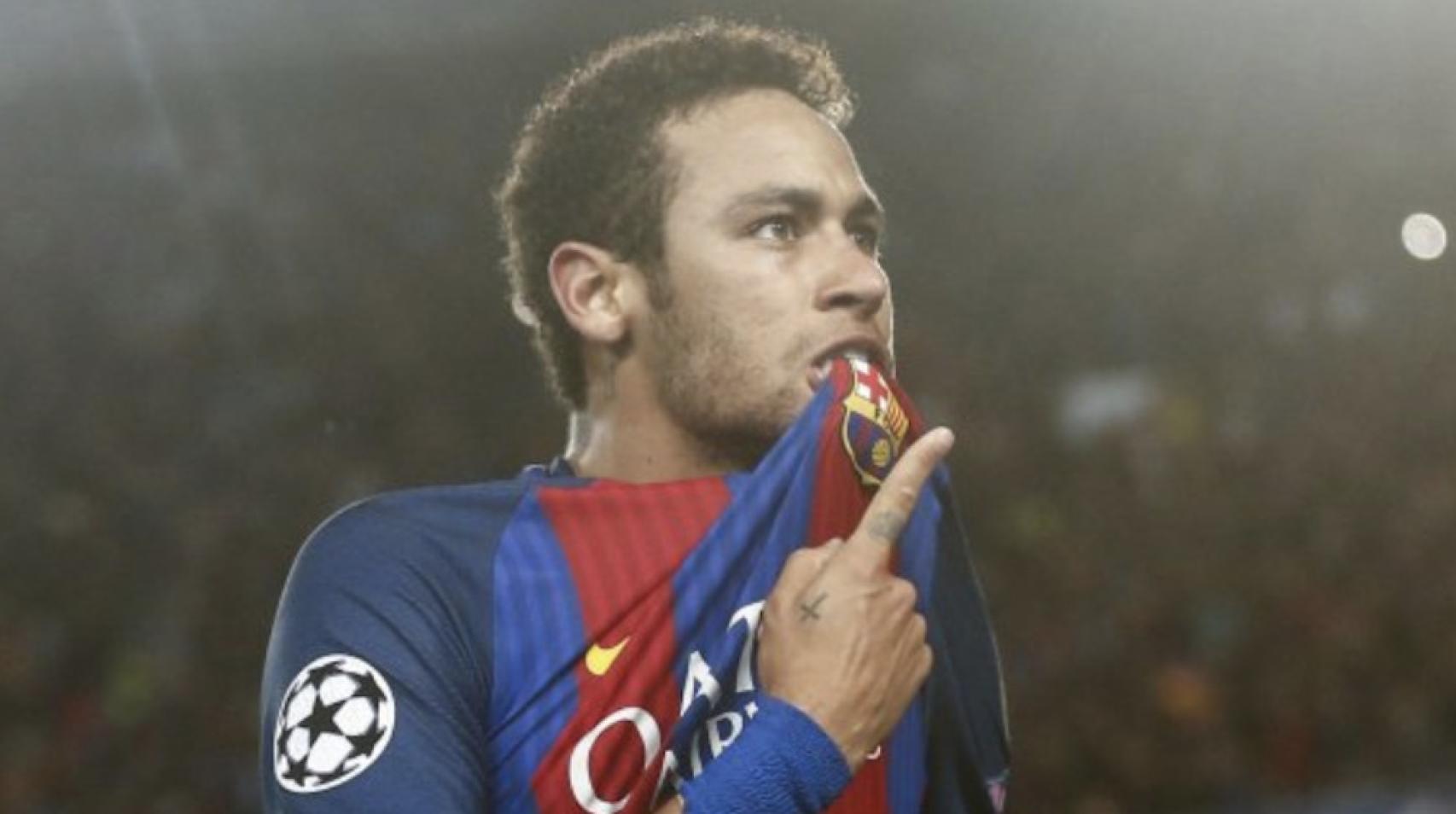 Una foto de Neymar Jr. celebrando un gol con el Barça