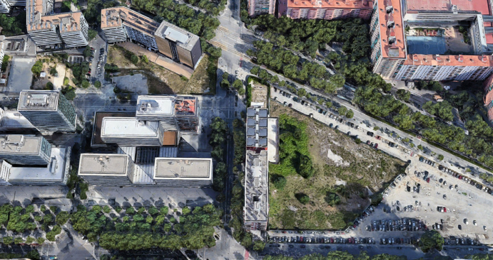 Solar donde está proyectada la nueva sede de la Cámara de Comercio de Barcelona / GOOGLE MAPS