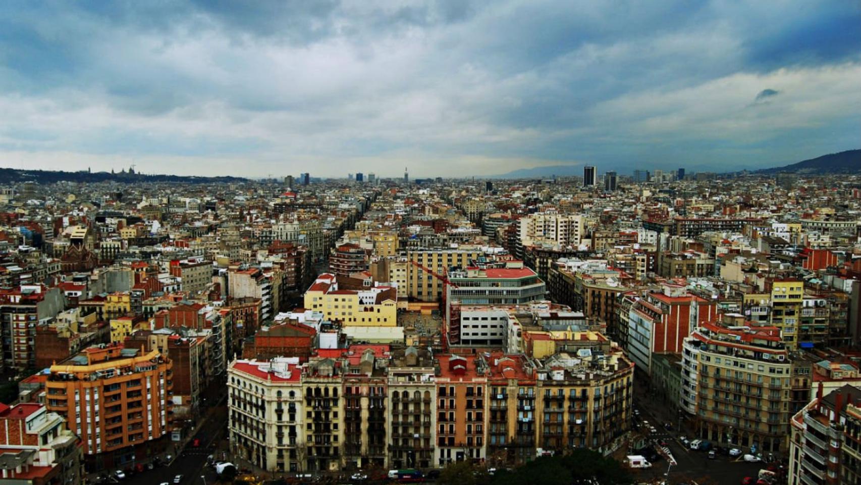 Vista de las manzanas de Barcelona