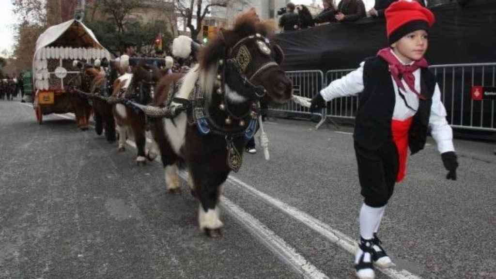 Tirada de un carro de caballos en Els Tres Tombs / AJUNTAMENT DE BCN