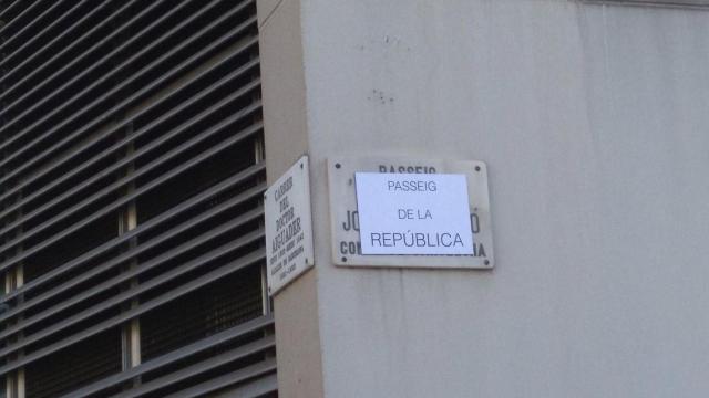 Sustitución del nombre del paseo de Joan de Borbó por el de Passeig de la República / EP