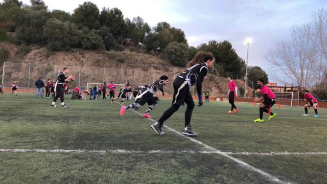 El Barcelona Pagesos, en su campo de entrenamiento de El Carmel / Barcelona Pagesos