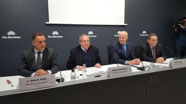 Los responsables de Alimentaria y Hostelco, en la rueda de prensa / EP