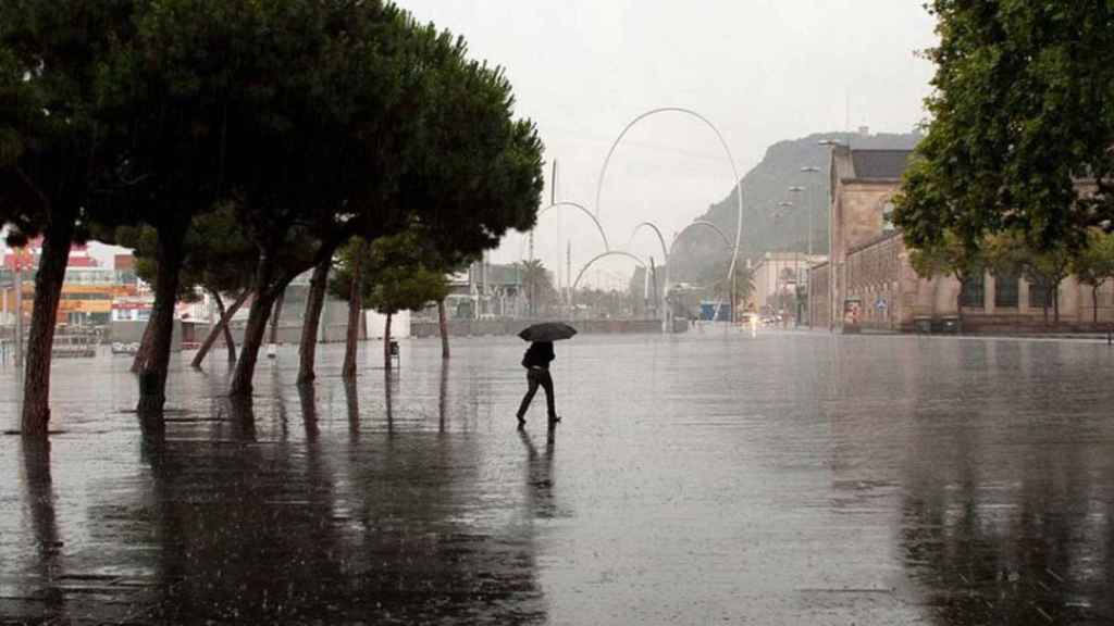 La lluvia llega a Barcelona