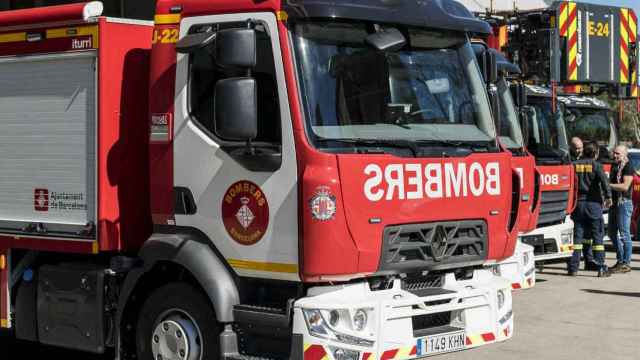 Un camión de los Bomberos de Barcelona
