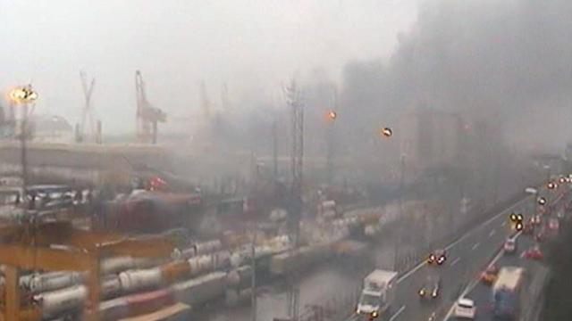 Accidente en el puerto de Barcelona