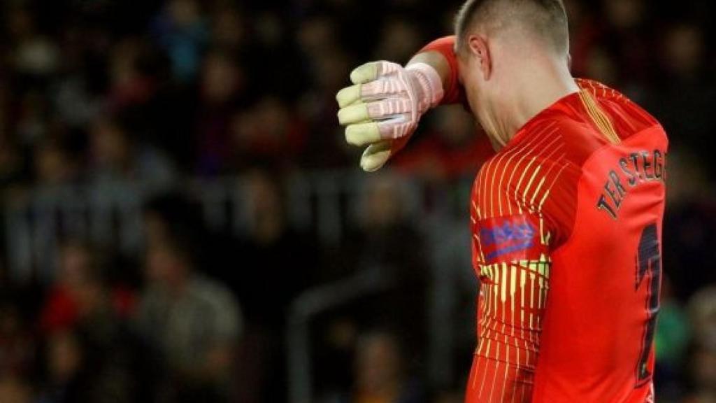 Ter Stegen durant un partit amb el FC Barcelona / EFE