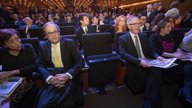 Quim Torra, José Guirao y Ada Colau en la gala de los premios Gaudí / EFE