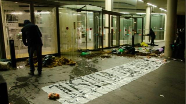 La acción de los CDR en la Ciutat de la Justícia / Twitter