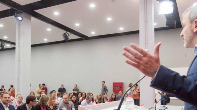 Jaume collboni, en un acto en el que se dirige a militantes y simpatizantes del PSC / EFE