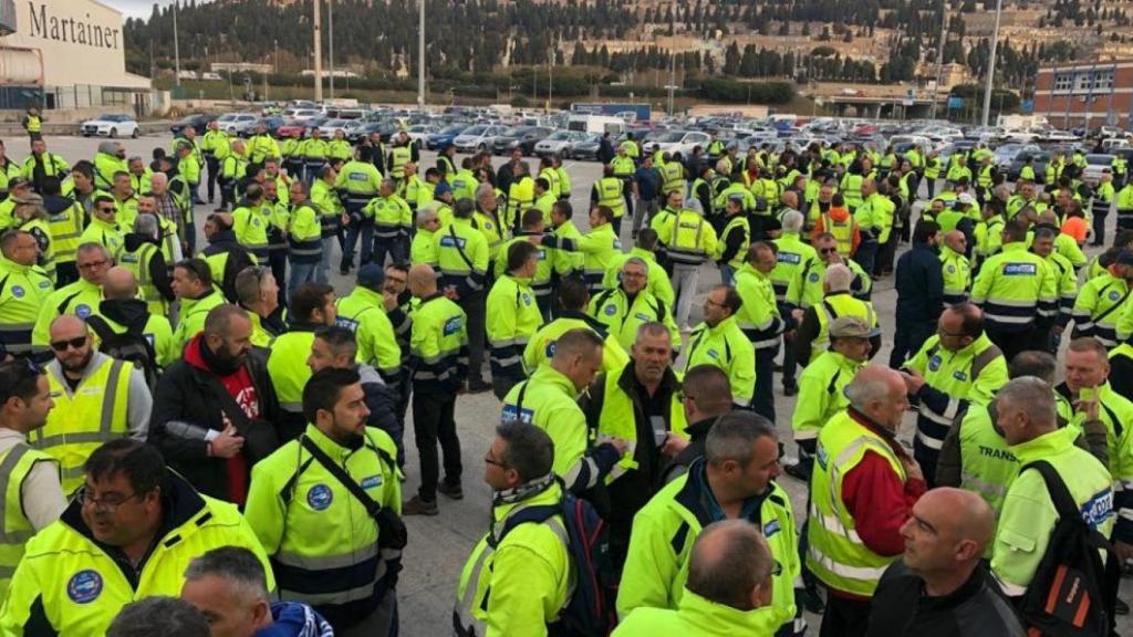 La asociación de transportistas Sintraport en el Puerto de Barcelona / Sintraport