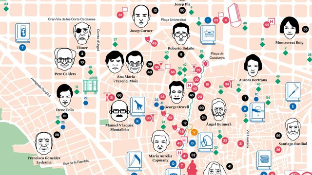 Barcelona ya tiene su mapa literario con unos 300 puntos de interés