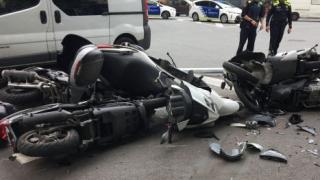 Así han quedado algunas de las motos arrolladas / RP