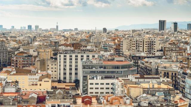 Vista aérea de la ciudad de Barcelona