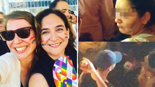 Ada Colau (2d), alcaldesa de Barcelona, en el Pride Barcelona, y tres miembros del clan colombiano que robó 40 móviles en el festival LGTBI / CG