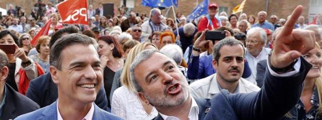 Pedro Sánchez i Jaume Collboni, en un acte a Barcelona / EFE