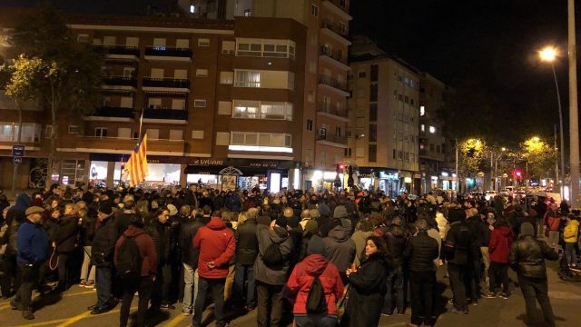 Una imagen de archivo de los CDR cortando el tráfico en la avenida Meridiana / TWITTER