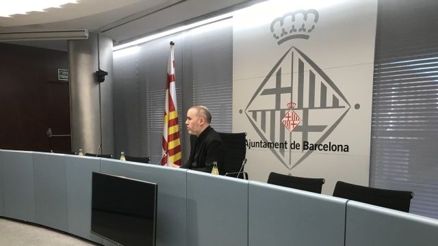 El presidente de CBSA, Eloi Badia, en una rueda de prensa de principios del 2020 / DF