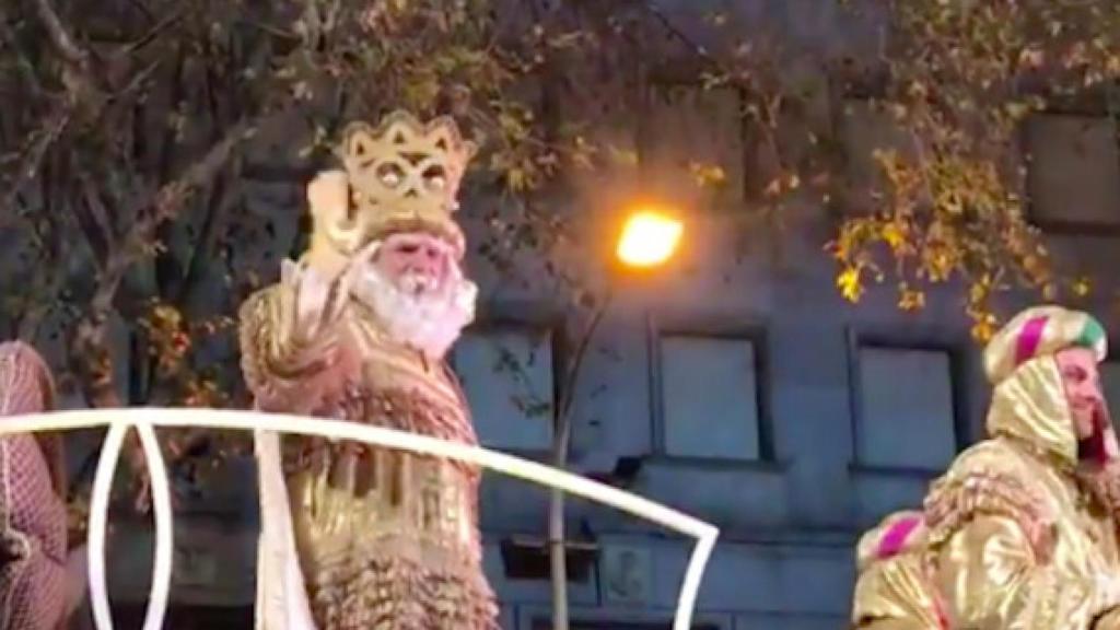 El Rey Melchor, en la Cabalgata de los Reyes Magos de Barcelona / TWITTER