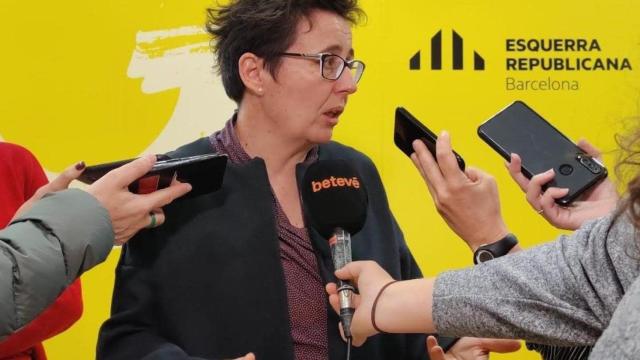 La concejal de ERC en el Ayuntamiento de Barcelona Maria Buhiguas en una atención a los medios / EUROPA PRESS