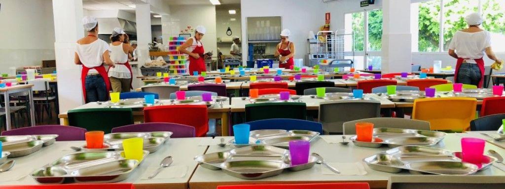Sala d'un menjador d'una escola infantil