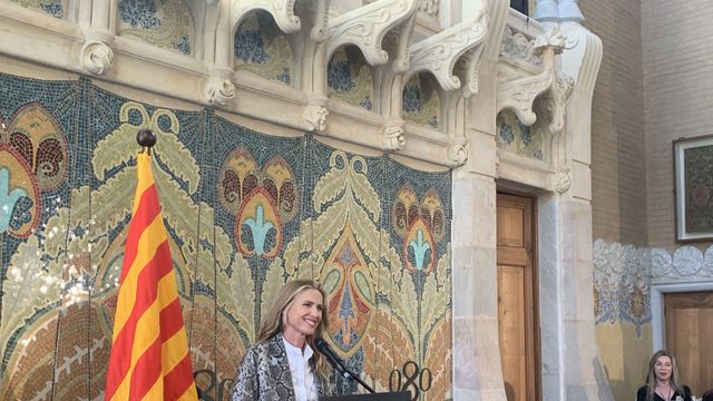 La modelo Judit Mascó, encargada de presentar el homenaje a Andrés Sardá en la 080 Barcelona Fashion / V.M.