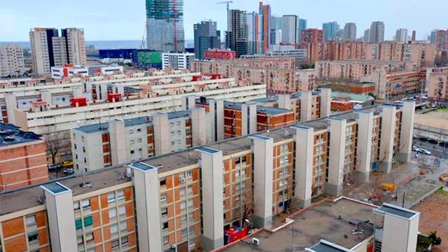 Imagen del barrio de la Mina de Sant Adrià del Besòs