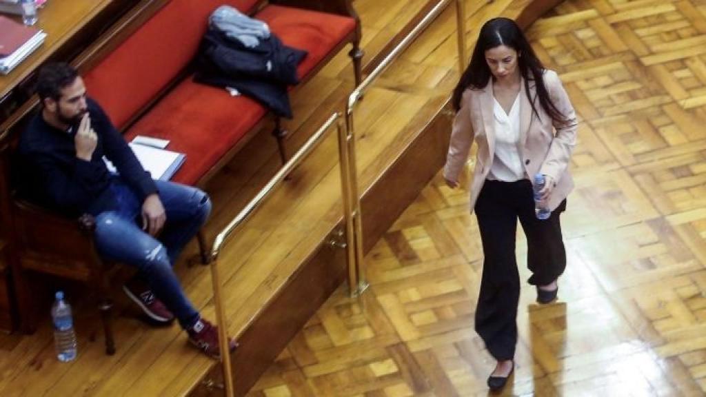 Rosa Peral y Albert López, durante el juicio por el crimen de la Guardia Urbana / EFE