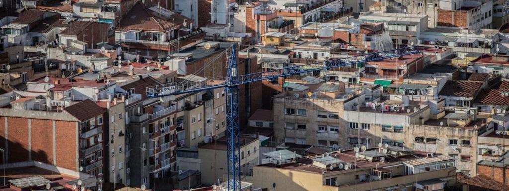 Imatge panoràmica d'habitatges a Barcelona
