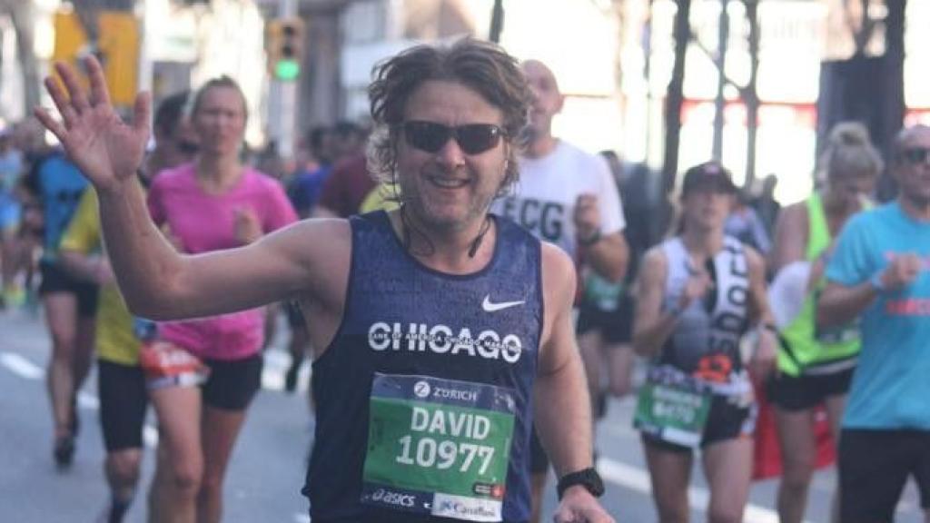 David Escudé, en el maratón de Barcelona de 2019
