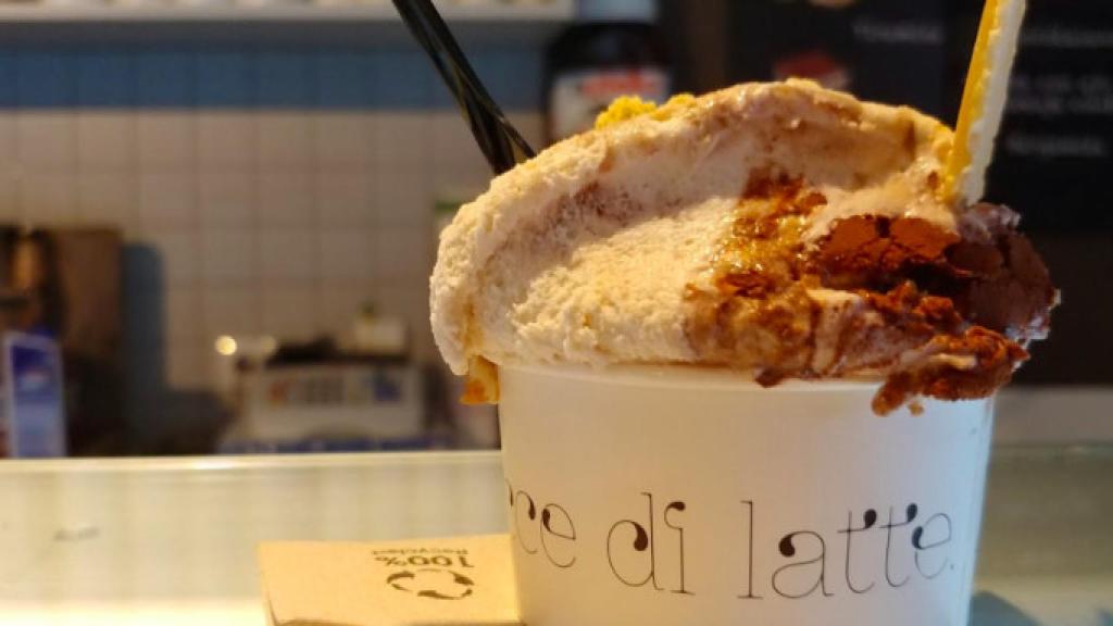 Una tarrina de dos sabores de Gocce di Latte / GOOGLE MAPS