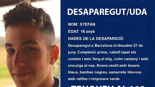 Stefan, el joven desaparecido en Barcelona / MOSSOS D'ESQUADRA