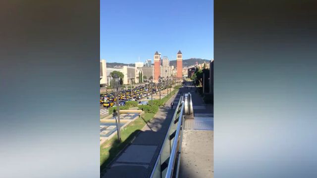 Protesta de taxis este lunes en Barcelona