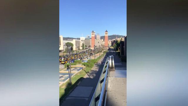 Protesta de taxis este lunes en Barcelona