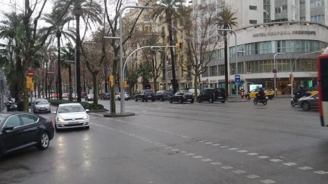Confluencia de la avenida Diagonal con la calle Muntaner