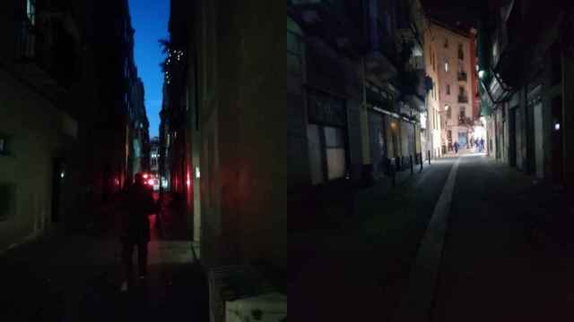Cortes de luz en El Raval en una imagen de archivo
