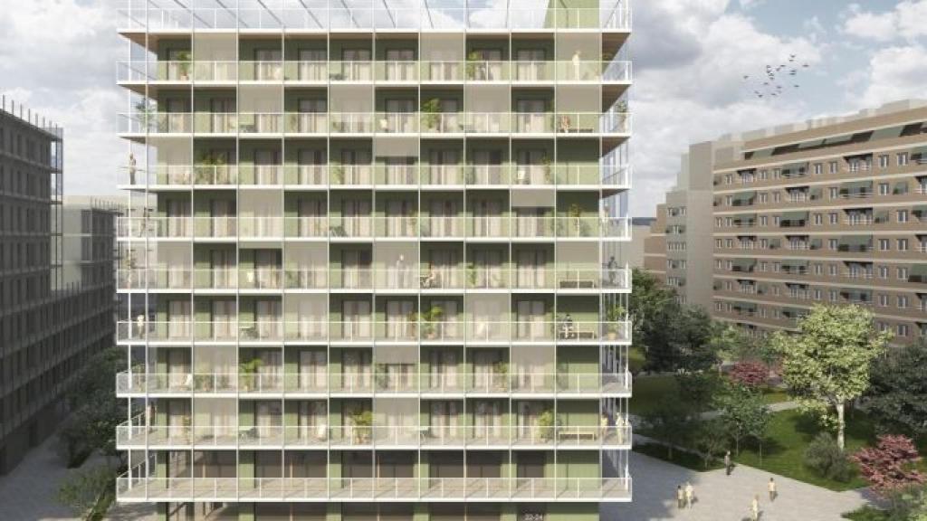 Render de l'edifici de 'pisos contenedor' de La Bordeta