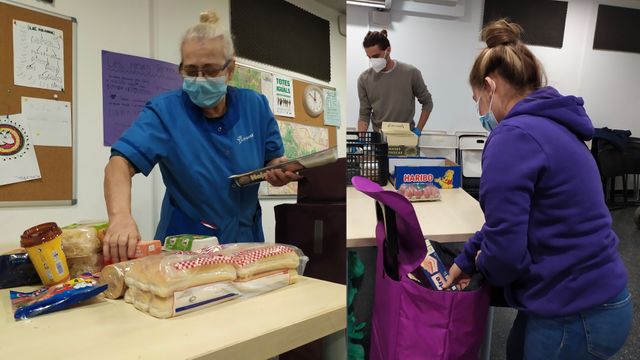 Dos mujeres con particularidades muy distintas que comparten algo, la necesidad de acudir a un banco de alimentos / ELISABET GONZALEZ