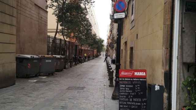 La calle Om en el Raval