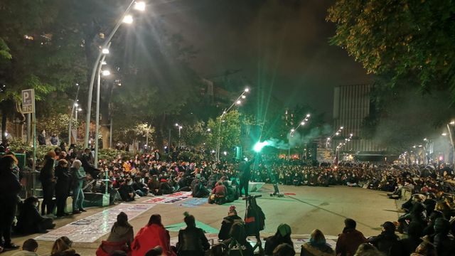 Concentración feminista en la plaza de Gal·la Placídia este domingo/ G.A