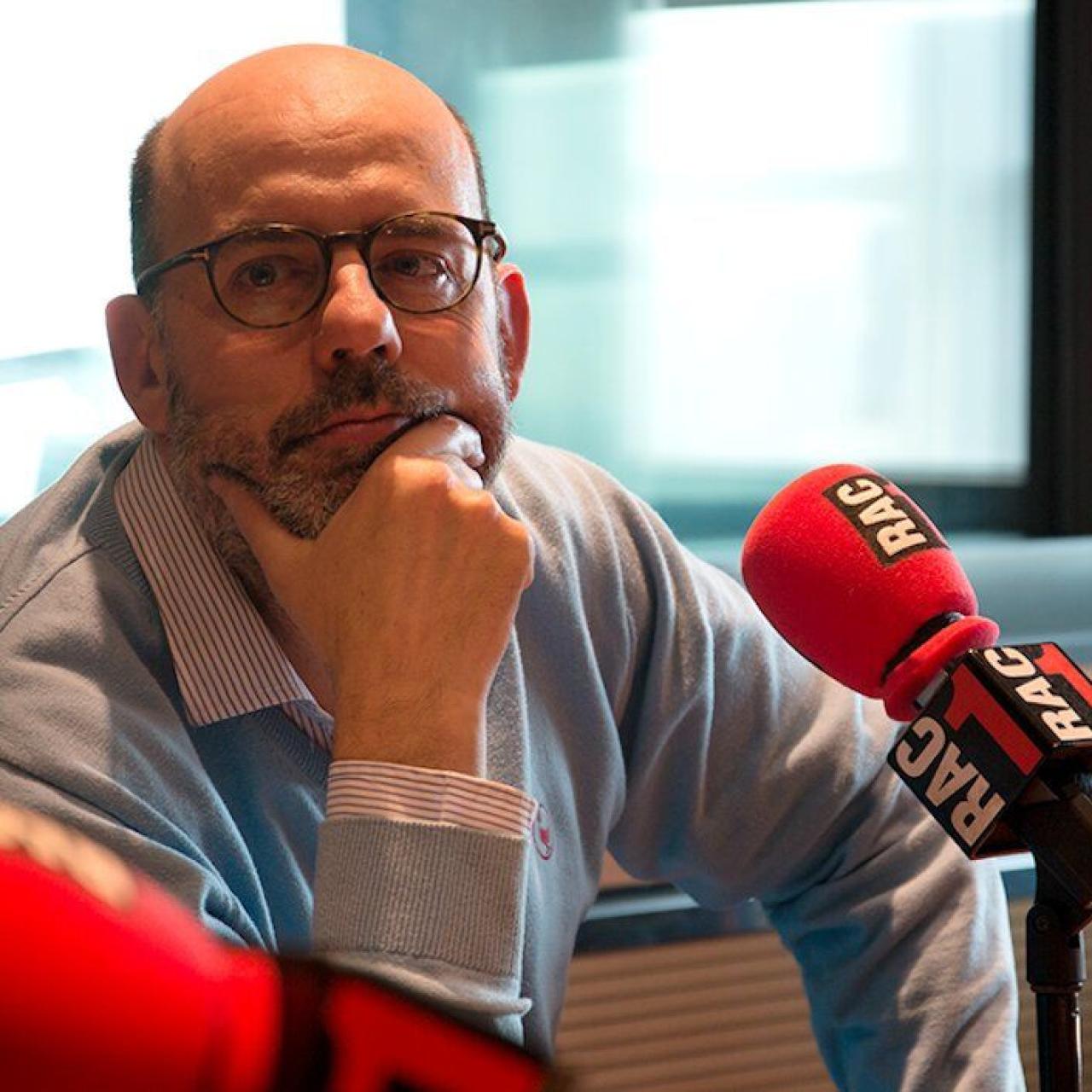 Jordi Basté en un dels estudis de RAC1 / ARXIU