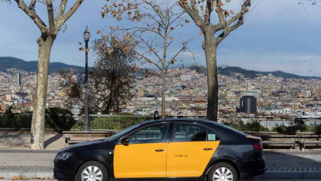 Un taxi a Barcelona en una imatge d'arxiu