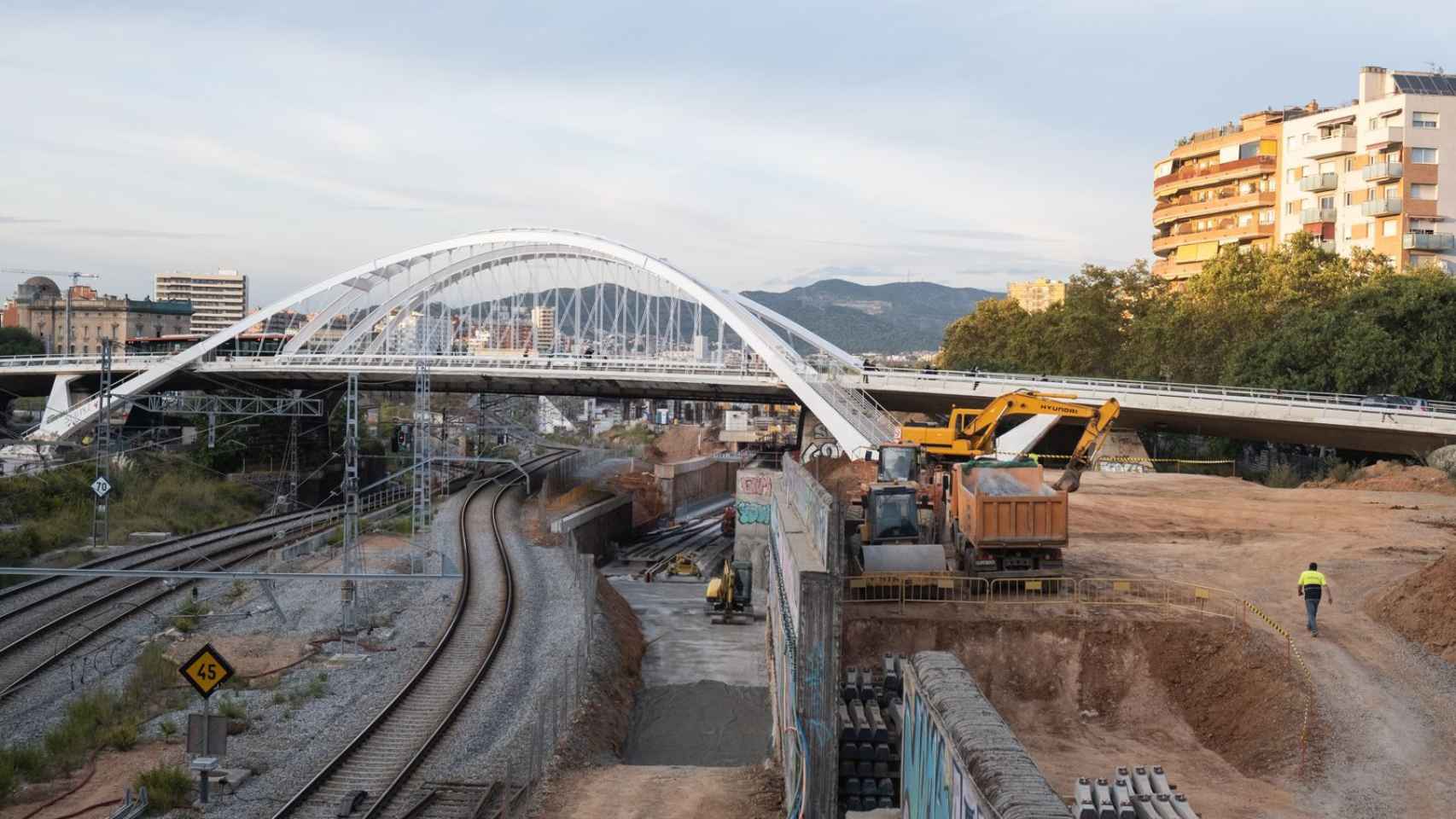 Imagen de archivo de las obras de la futura estación de la Sagrera, en Barcelona