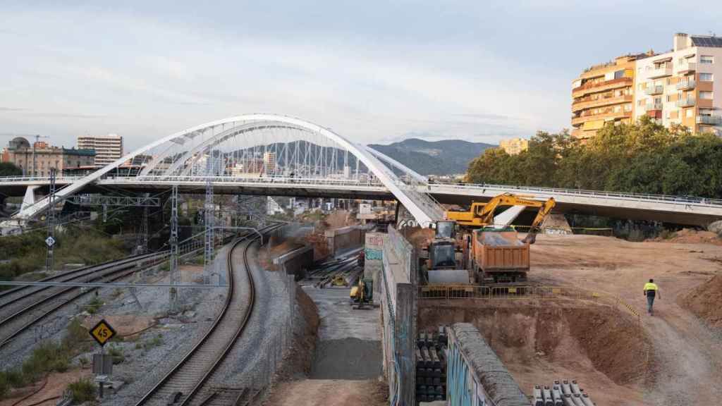 Imagen de archivo de las obras de la futura estación de la Sagrera, en Barcelona