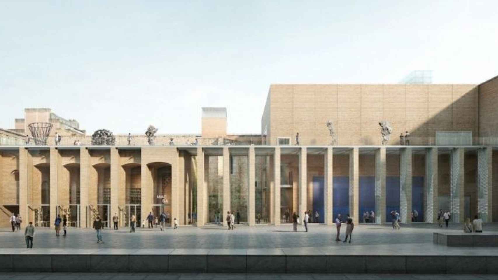 Imagen del futuro MACBA, con una gran porchada / MACBA